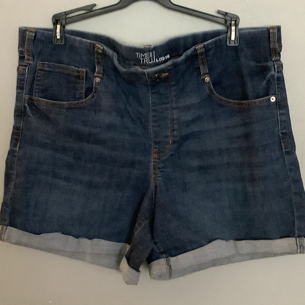 Time and Tru Women's Deep Blue Jean Shorts
